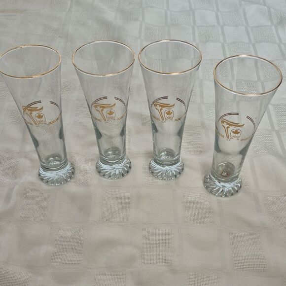 Elegant Gold Rimmed Pilsner Glass Set - Picture 15 of 16